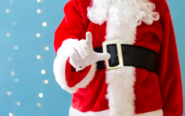 Santa con gesto de apuntar — Foto de Stock