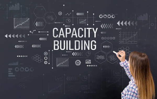 Capacity building con giovane donna — Foto Stock