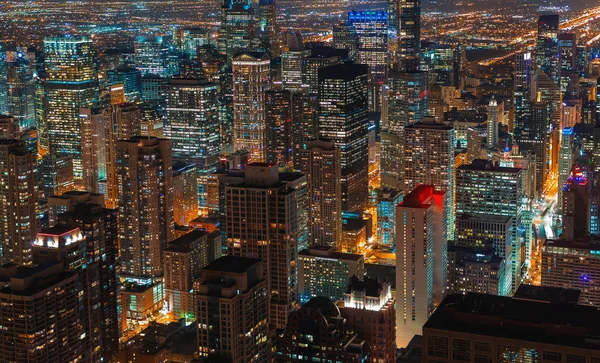 Rascacielos de Chicago por la noche — Foto de Stock