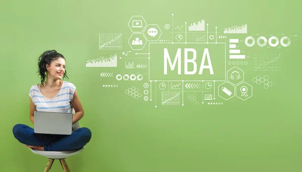 MBA, fiatal nő — Stock Fotó