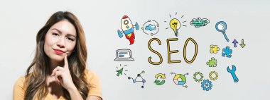 Genç kadın ile SEO