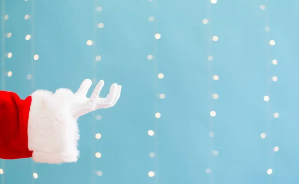 Babbo Natale con gesto di tenuta — Foto Stock