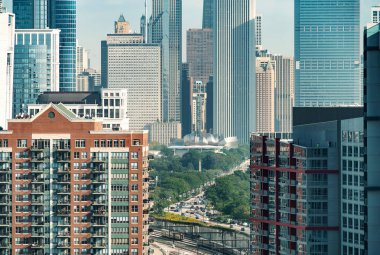 Downtown Chicago cityscape manzarası
