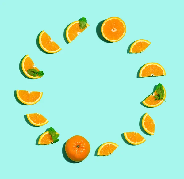 新鲜橙色圈子 — 图库照片