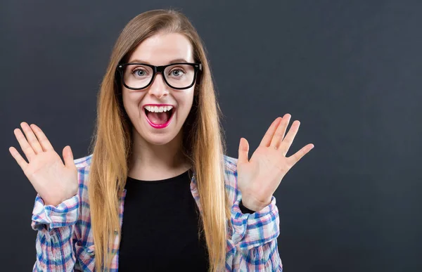 Feliz joven mujer — Foto de Stock