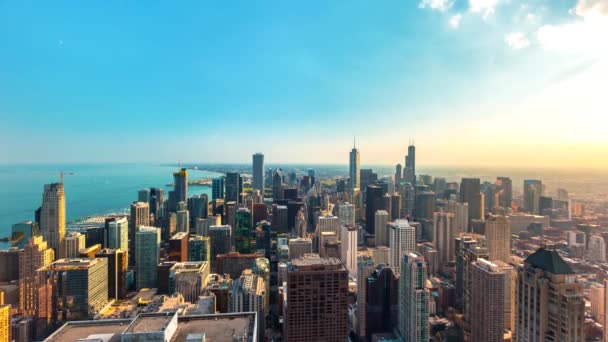 Chicago cityscape time-lapse from high above — Stock Video