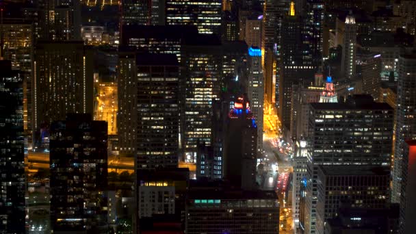 Stadtbild der Innenstadt Chicagos — Stockvideo