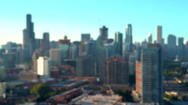 Stadtbild der Innenstadt Chicagos — Stockvideo