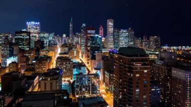 Hızlandırılmış skycrapers ile Chicago Skyline
