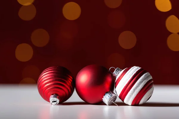 Κόκκινα στολίδια Χριστουγέννων — Φωτογραφία Αρχείου