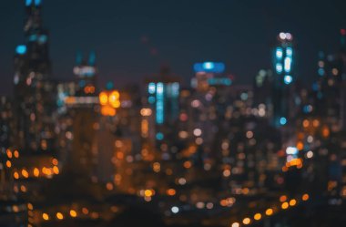 Bulanık bokeh Chicago soyut cityscape