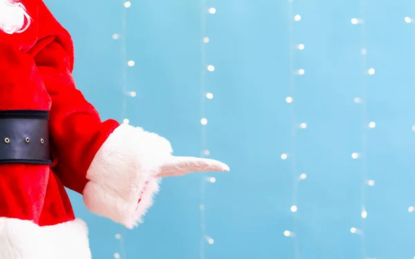 Santa z gospodarstwa gest — Zdjęcie stockowe