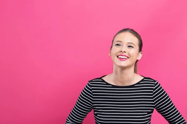 Feliz joven mujer — Foto de Stock