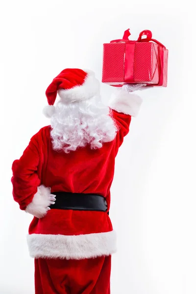 Babbo Natale con un regalo — Foto Stock