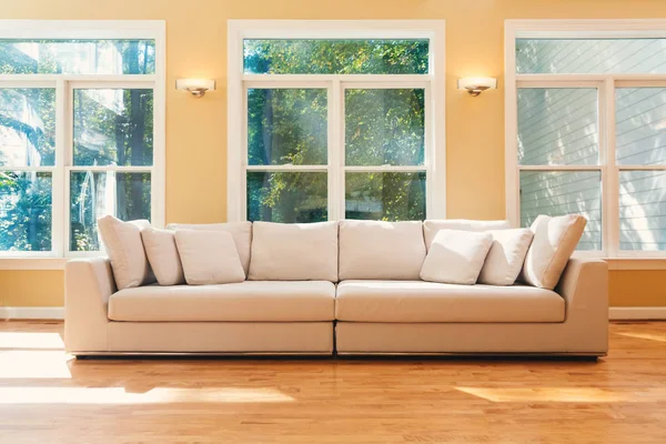 Sectional sofa in a large home — Stock Photo, Image