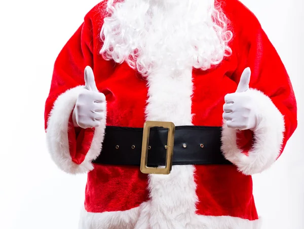 Santa daje kciuk w — Zdjęcie stockowe