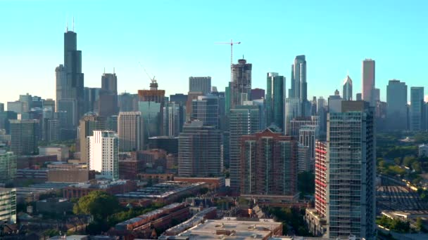 Paysage urbain du centre ville de Chicago — Video