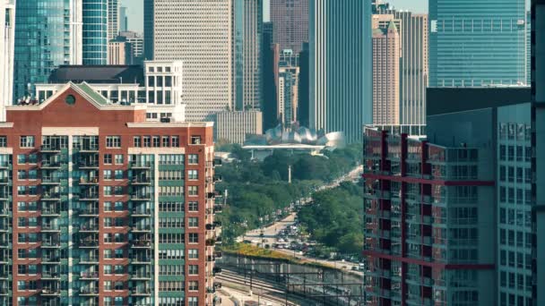 Time-lapse av en Chicago vägbanan — Stockvideo