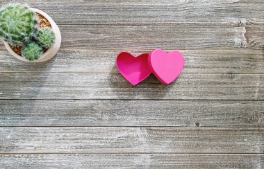 Kalp şeklinde kutu onun elinde tutan kişi