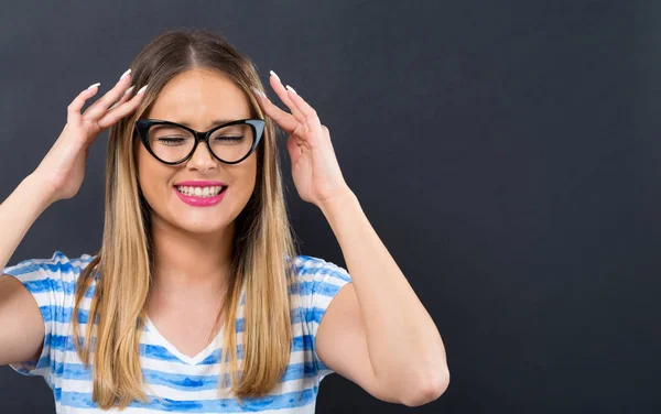 Jonge vrouw gestresst — Stockfoto