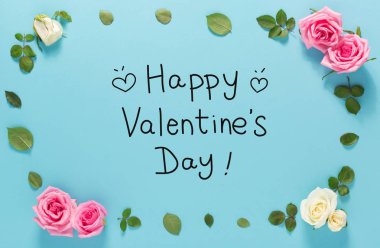 Gül ve yaprakları Sevgililer günü mesajı