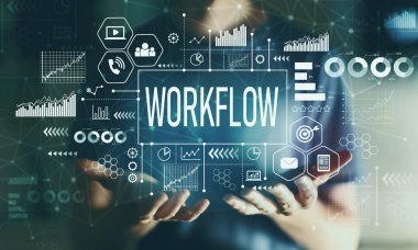 İş akışı ile genç adam