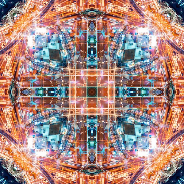 Patrón fractal simétrico geométrico abstracto —  Fotos de Stock