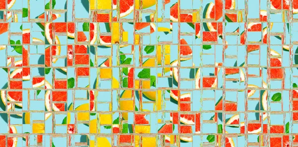 Abstraktní pozadí koláže mozaiky — Stock fotografie