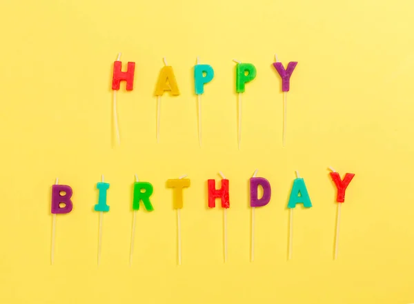 Happy Birthday candles — Stock Photo, Image