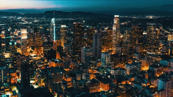 Luftaufnahme der Innenstadt von Los Angeles — Stockfoto