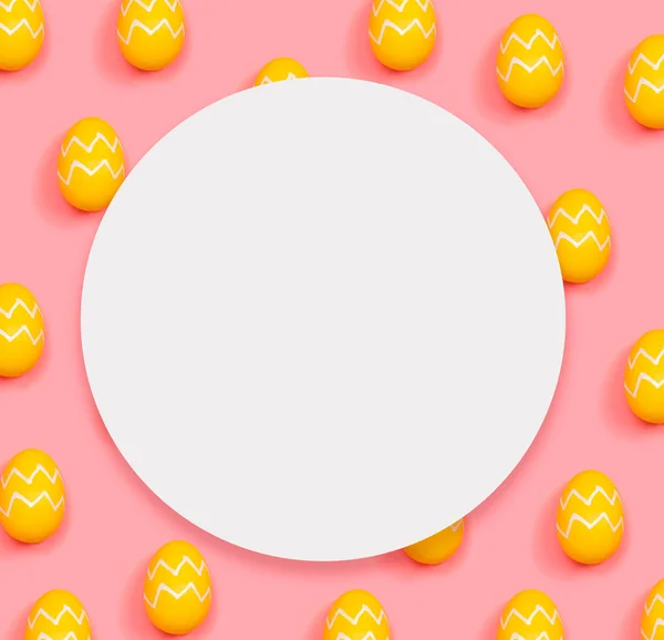 Huevos de Pascua coloridos con papel redondo —  Fotos de Stock