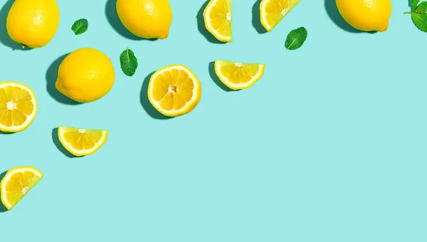 新鮮なレモンのパターン — ストック写真