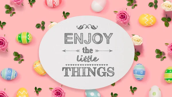 Enjoy the little things with Easter eggs — Stock Photo, Image