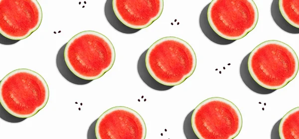 Gesneden watermeloenen geregeld — Stockfoto