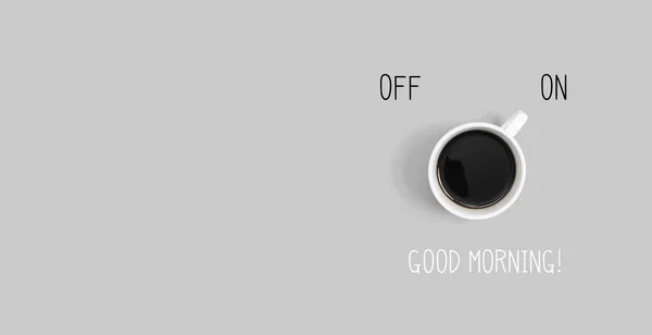 Café com poder no interruptor — Fotografia de Stock