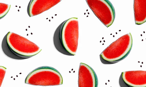 Wassermelonen in Scheiben geschnitten — Stockfoto
