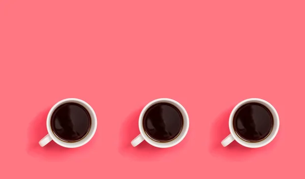 Кофе чашки вид сверху — стоковое фото