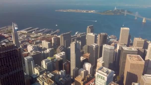 Vista aérea do centro de São Francisco financeira — Vídeo de Stock