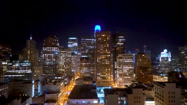 San Francisco skyline with skyscrapers — Stock Video