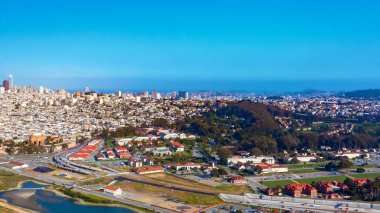 San Francisco şehir merkezi hava manzarası