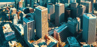 San Francisco şehir merkezi hava manzarası