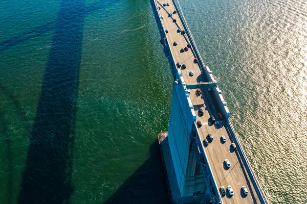Vista aérea da Ponte da Baía em São Francisco — Fotografia de Stock