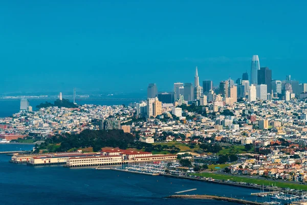 Letecký pohled do centra San Franciska — Stock fotografie