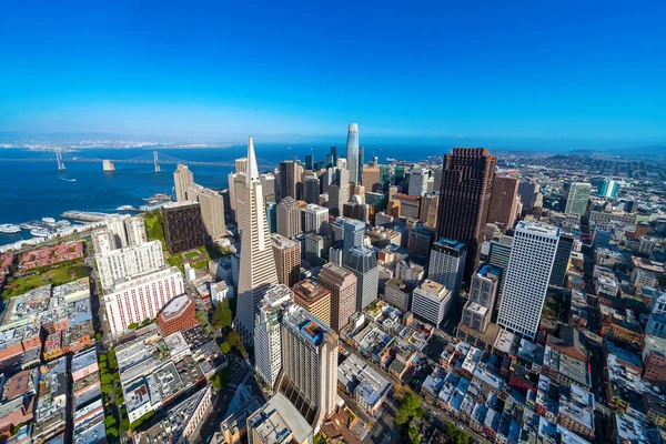 Sentrum av San Francisco flybilde – stockfoto
