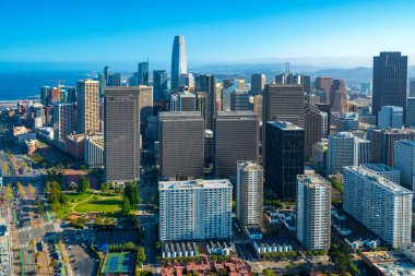 San Francisco şehir merkezi hava manzarası