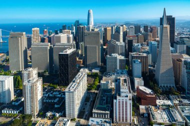 San Francisco şehir merkezi hava manzarası
