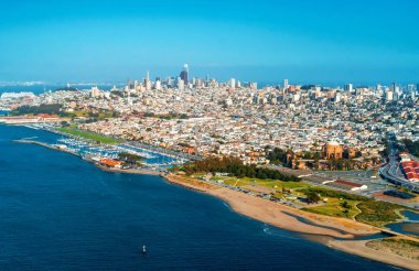 San Francisco şehir merkezi hava manzarası