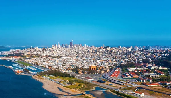 Letecký pohled do centra San Franciska — Stock fotografie