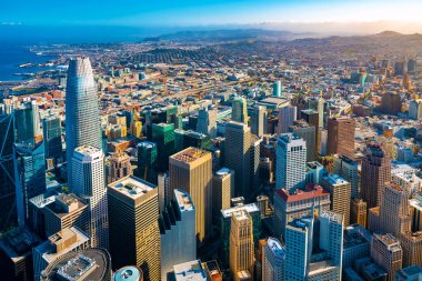 San Francisco şehir merkezi hava manzarası