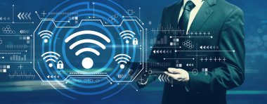 WiFi ile işadamı